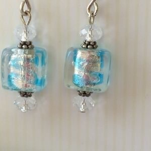 ANDREA MENGHETTI Handblown Venetian Glass Earrings